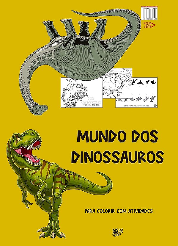 Mundo Dos Dinossauros - Para Colorir Com Atividade