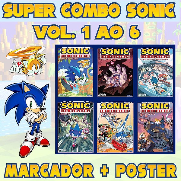 Combo Sonic The Hedgehog Vol. 1 a 6 - As Primeiras Grandes Aventuras do Ouriço Azul!