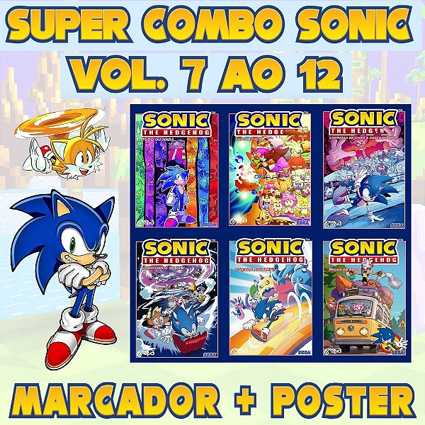 Combo Sonic The Hedgehog Vol. 7 a 12 - Aventuras Épicas e Desafios Incríveis nos Quadrinhos