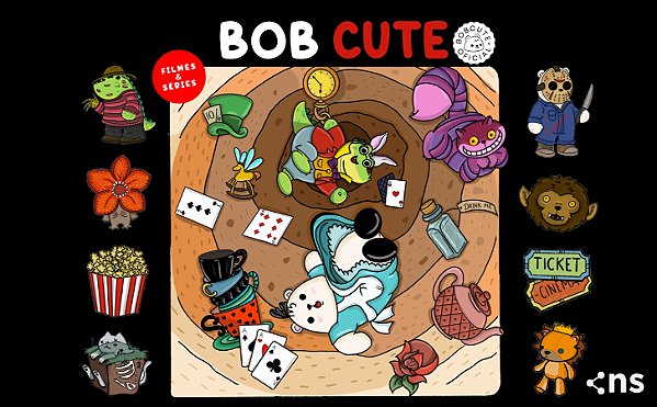 Bob Cute Capa Dura Filmes e Séries - Livro de Colorir com Ilustrações Fofas Para Colorir E Relaxar
