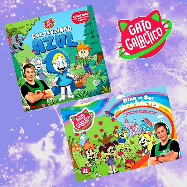 Kit Gato Galáctico - Chapeuzinho Azul + Dias de Sol na Vila Láctea