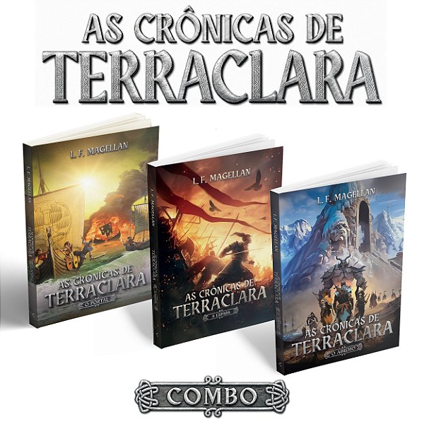 Combo 3 Livros As Crônicas de Terraclara: O Abismo + A Espada + O Portal