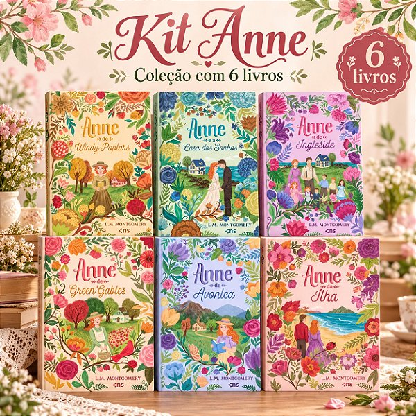 Kit 6 Livros Anne de Green Gables | Lucy Maud Montgomery