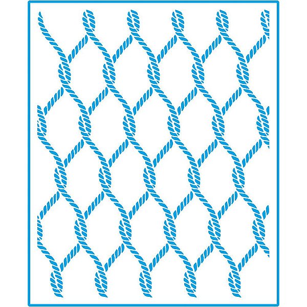 Stencil Litoarte - STM-477 - Estamparia Rede de pesca - 17x21cm