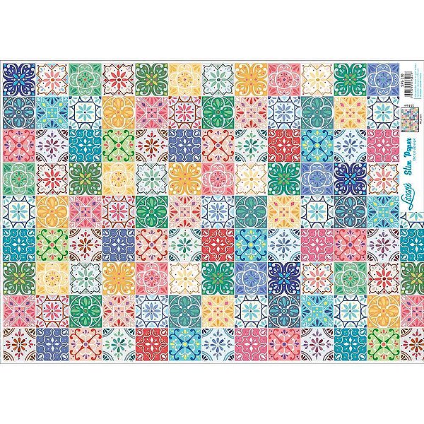 Slim Paper Litoarte - 47,3 x 33,8 cm - Padrão Azulejo  SPL-010