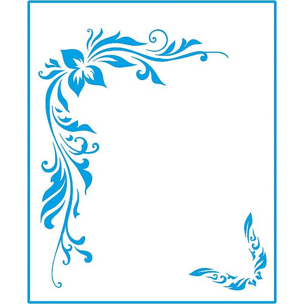 Stencil Litoarte - STM-056 - Cantoneira - 17x21cm
