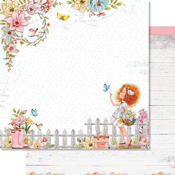 Papel Scrapbook - SD-1204 - Litoarte Coleção Floresça 30,5 x 30,5cm