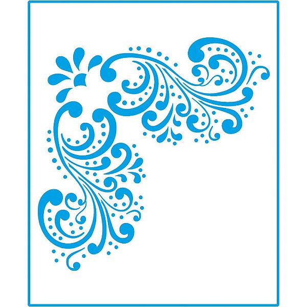 Stencil Litoarte - STM-053 - Cantoneira - 17X21cm