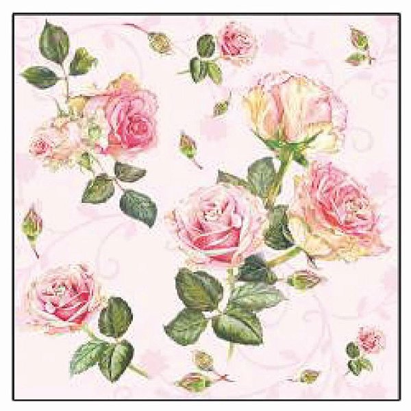 Guardanapo - 13313001 - Rosie Rose - 33x33cm