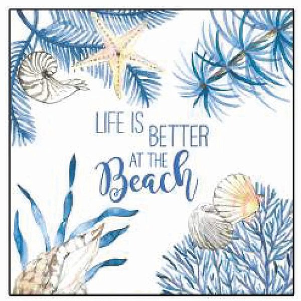 Guardanapo -  1334013 - Ocean Life Is Better - 33x33cm