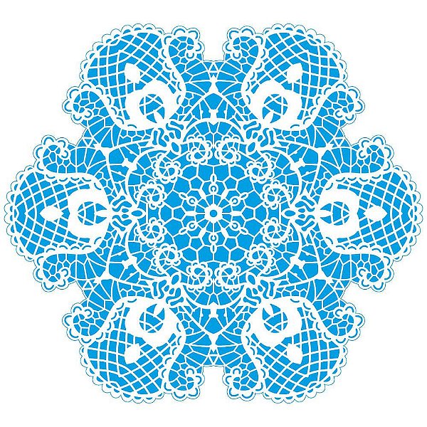 Stencil Litoarte - STXX1-002 - by Lili Negrão - Renda - 20x20cm