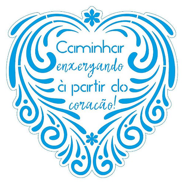Stencil Litoarte - STXX1-011 - by Lili Negrão - Frase Caminhar Enxergando - 20x20cm