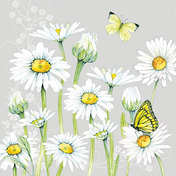 Guardanapo - 13313921 - Daise Grey - 33x33cm