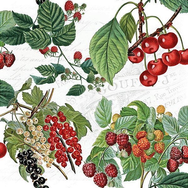 Guardanapo - 13316105 - Fresh Fruits - 33x33cm