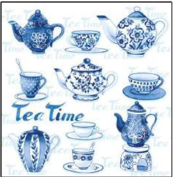 Guardanapo - 13307595 - Tea Moments Blue - 33x33cm