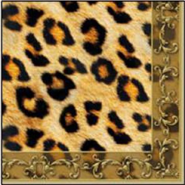 Guardanapo - Leopard Ornament - 33x33cm - 13307935