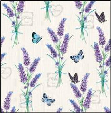 Guardanapo - 13314225 - Lavender With Love Cream- 33x33cm