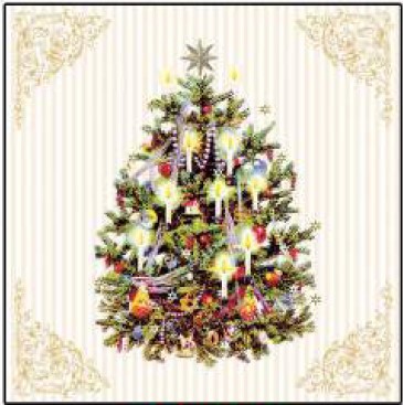 Guardanapo - X-Mas Tree Cream - 33x33cm - 33315345