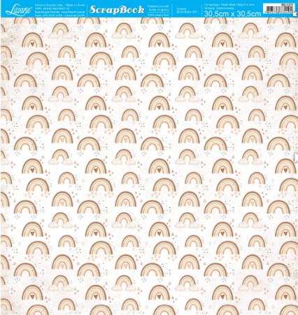 Papel Scrapbook - SD-1211 - Litoarte Coleção Boho Baby