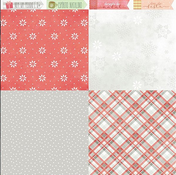 Papel Scrapbook - SDN-142 - Papai Noel Gnomo 30,5 x 30,5 cm