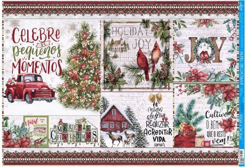 Papel para Decoupage Natal - Coleção Natal Vintage - PDN-147