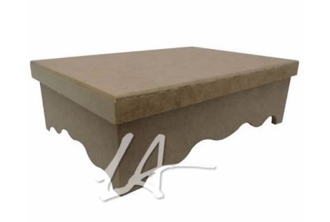 Caixa MDF Biju Retangular c/6 divisórias pé trabalhado R663