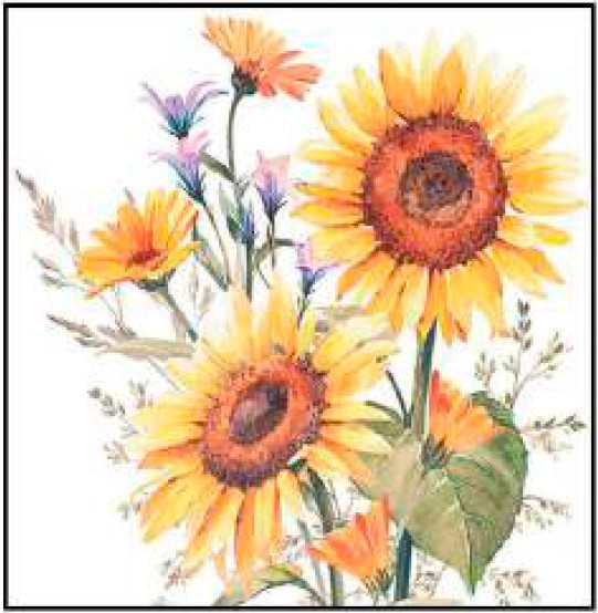 Guardanapo - 13317440 - Sunflowers - 33x33cm