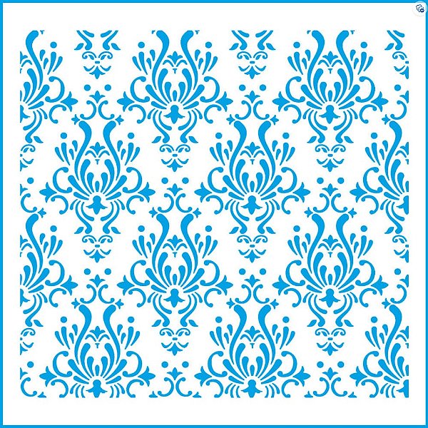 Stencil Litoarte - STXX-138 - Padrão Arabescos Vintage - 20x20cm