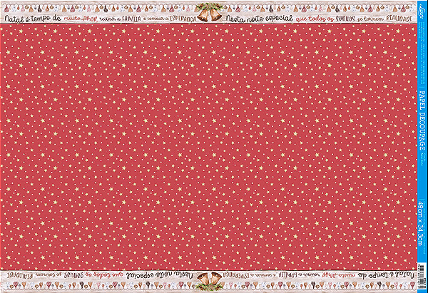 Papel para Decoupage Natal - Coleção Natal Boho - 49x34cm - PDN-150