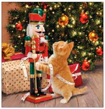 Guardanapo - 33318040 - Playing with Nutcracker - 33x33cm