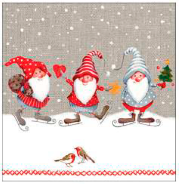 Guardanapo - 33316940 - Skating Dwarfs - 33x33cm