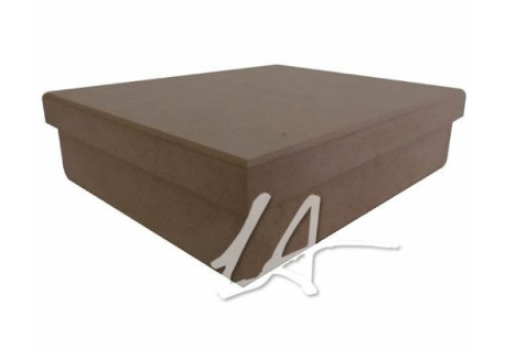 Caixa MDF Biju Quadrada c/4 divisões e aneleiro 5 x 16 x20 R61