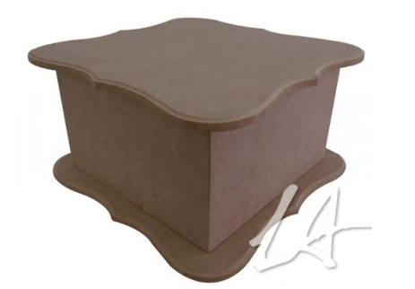 Caixa para Chá em MDF C/4 divisórias Turca ondulada G R68