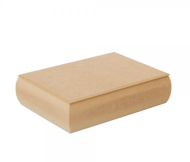 Caixa em MDF retangular abaulada 6 divisórias 7x18x25 R2243