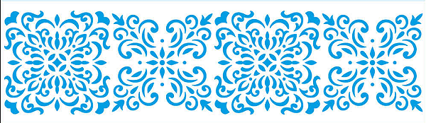 Stencil Litoarte - STE-386 - Azulejos de Arabescos - 28x8cm