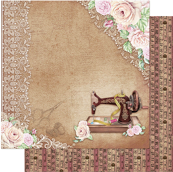Papel para Scrapbook - SD-1122 - Coleção Costura