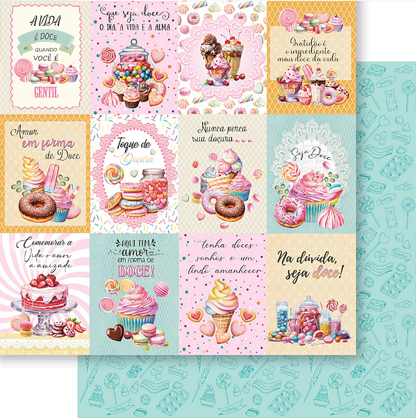 Papel para Scrapbook - Coleção Dia Feliz – Tags - SD-1313