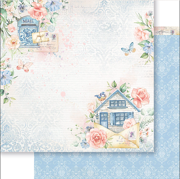 Papel para Scrapbook - SD1-103 - Lili Negrão - Coleção Amor Com Arte