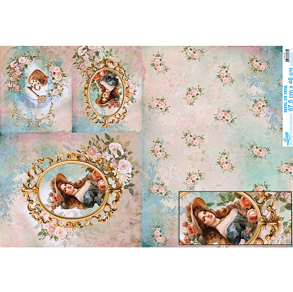 Papel De Seda - PSL044 - Dama Vintage