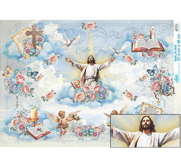 Papel De Seda - PSL002 - Cristo Vive