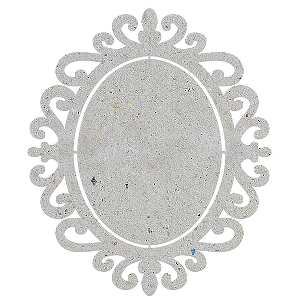 Chipboard 2 mm - Moldura redonda 12X14cm - CHIP-020