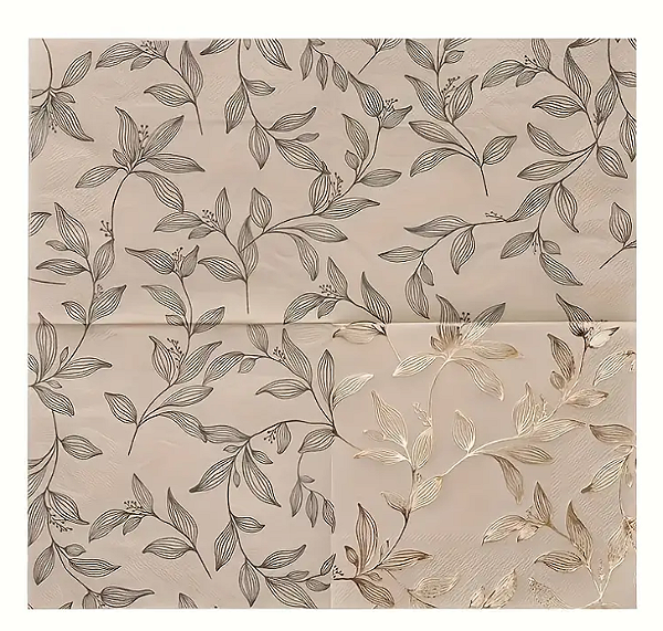 Guardanapo -  840868 - Estampa floral bronze - 33x33cm