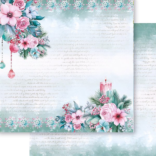 Papel para Scrapbook - SDN-182 - Dupla Face - Coleção Encanto de Natal