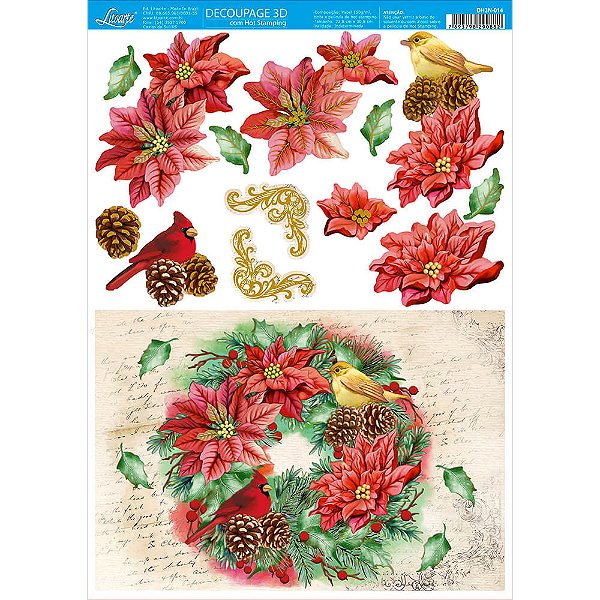 Decoupage 3D com Foil - Guirlanda DH3N-014