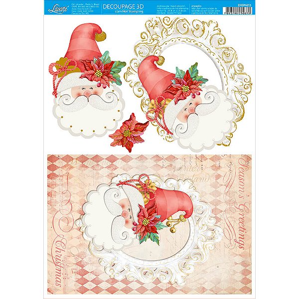 Decoupage 3D com Foil - Noel DH3N-015