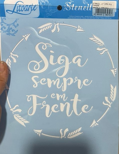 Stencil Litoarte - STM-511 - Frase Motivação - 17x21cm