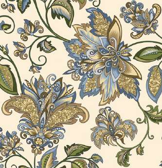 Guardanapo - G3-032 - Golden Blue Hindl Pattern - 33x33cm