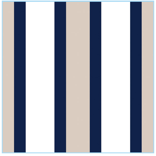 Guardanapo -  G2-045 - Hamptons Stripes navy & Belge - 33x33cm