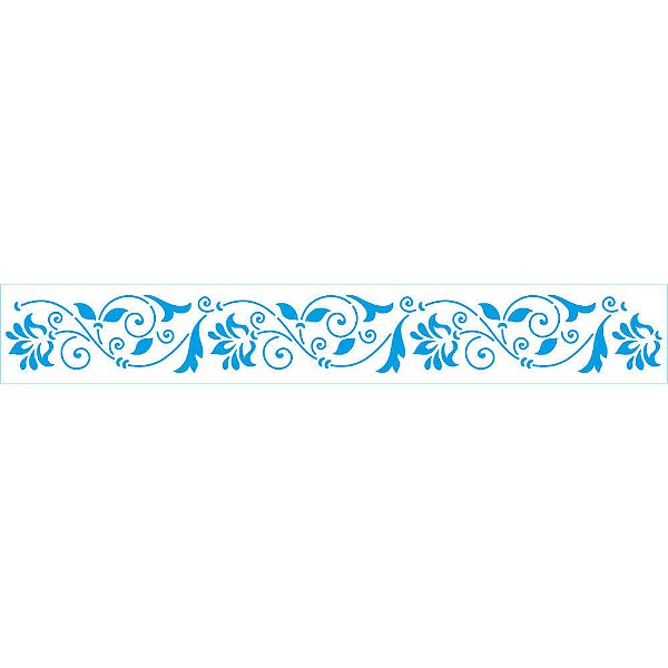 Stencil Barras - STB-049 - Coleção Memórias Vintage - Arabesco Folhas