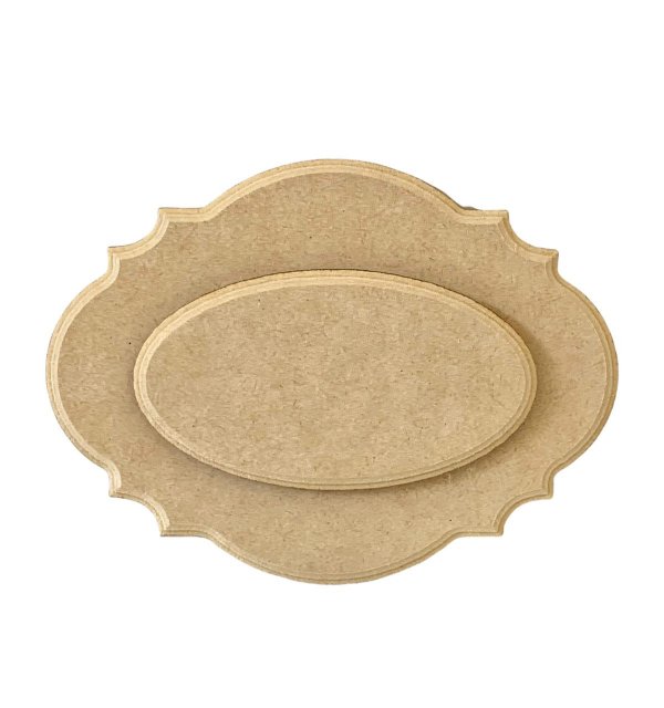 Placa Trabalhada Com Aplique Pequena 20x15 R2462